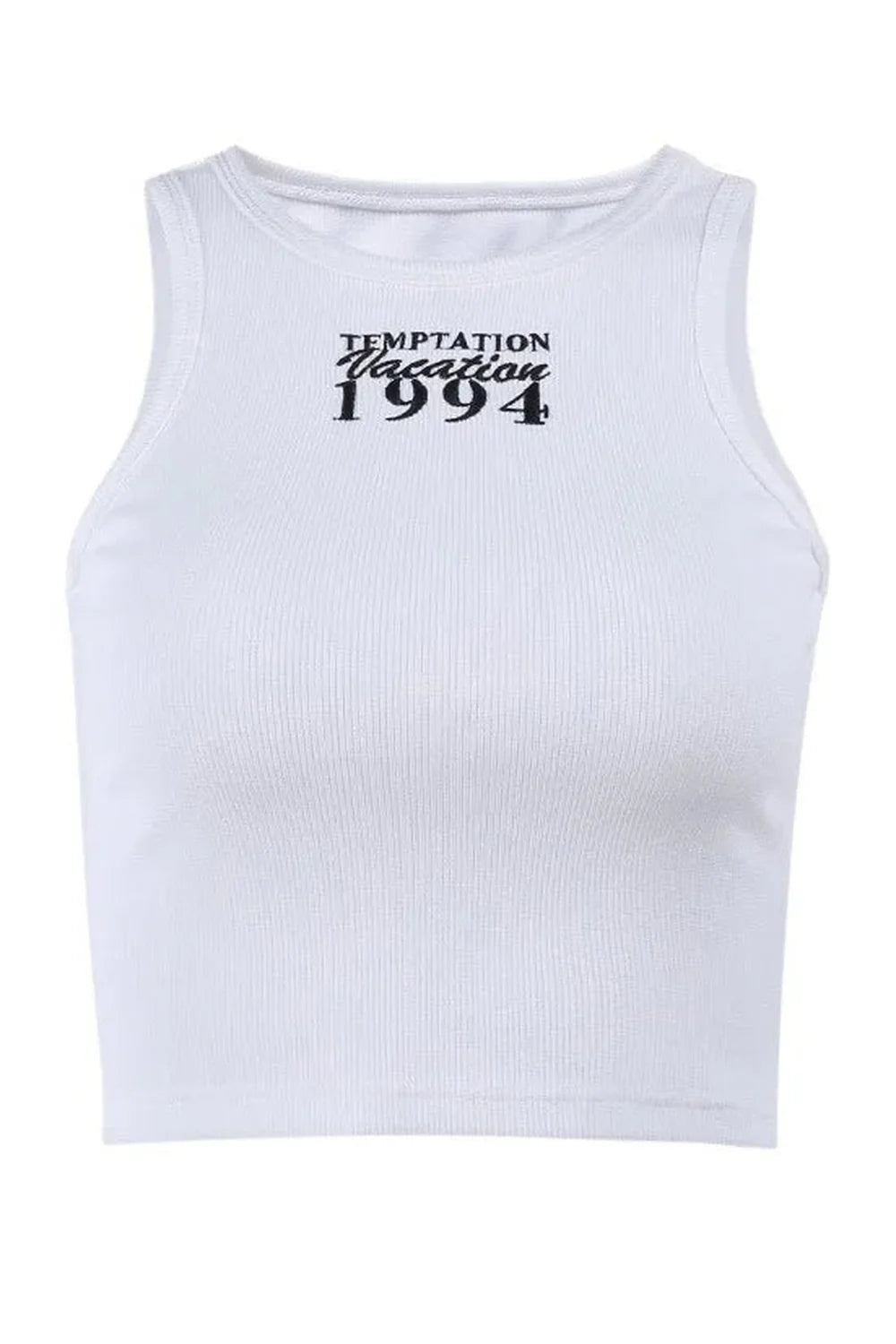 Vintage 1994 Ribbed Tank Top in White. Feminine.