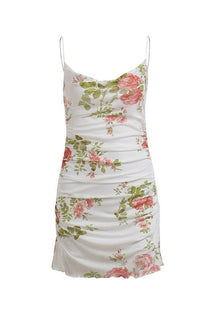 Floral y2k Mini Dress; As photo shows.