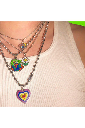 80s Style Rainbow Necklace