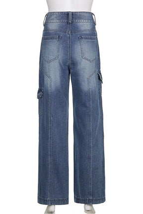 Fall 90s Aesthetic High Waist Jeans