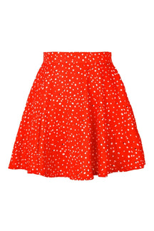 Vintage 90s Summer Floral Print Skirt in Red