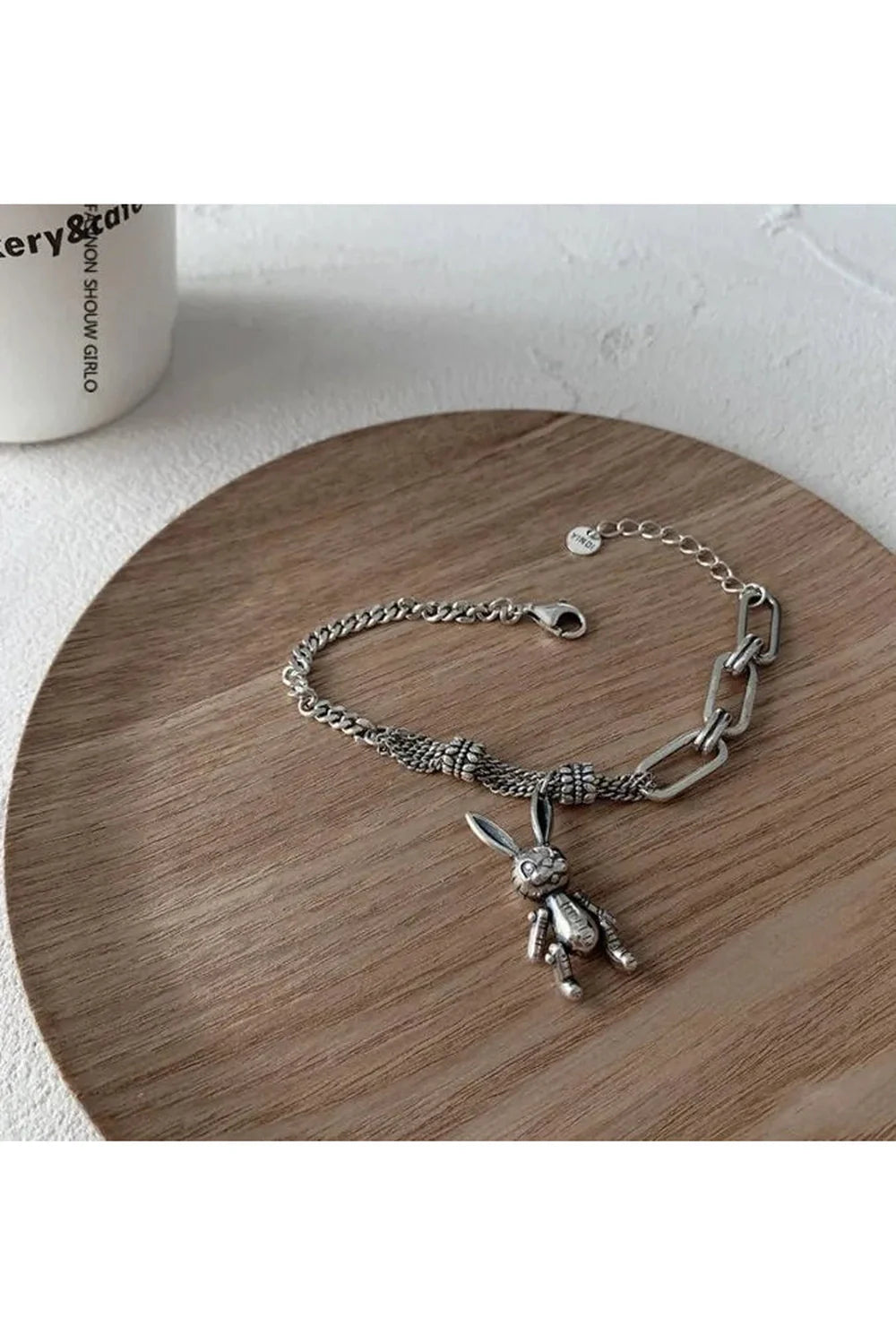 Robot Rabbit Charm Bracelet