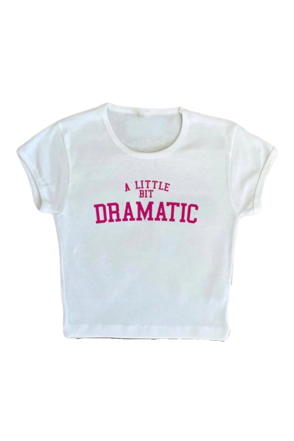 Stylish "A Little Bit Dramatic Slogan Top" M1021-1.