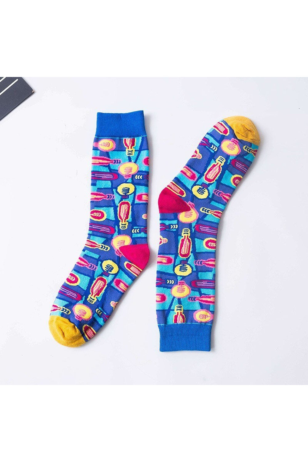 Colorful Abstract Pattern Socks - bottle socks design.