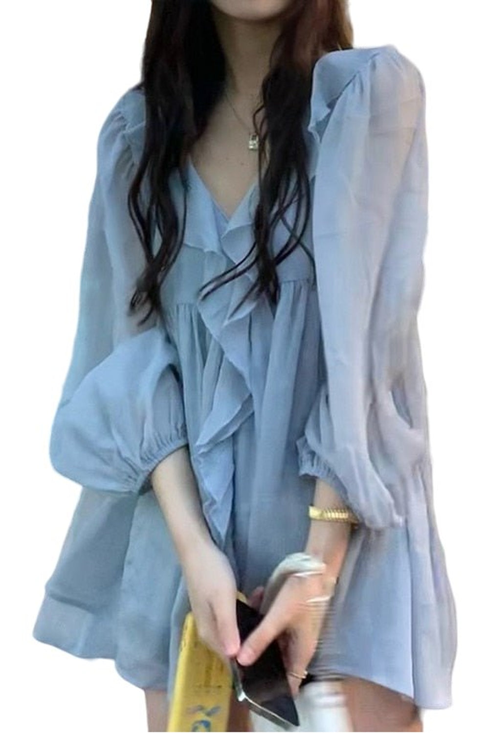 Aesthetic Blue Summer Blouse