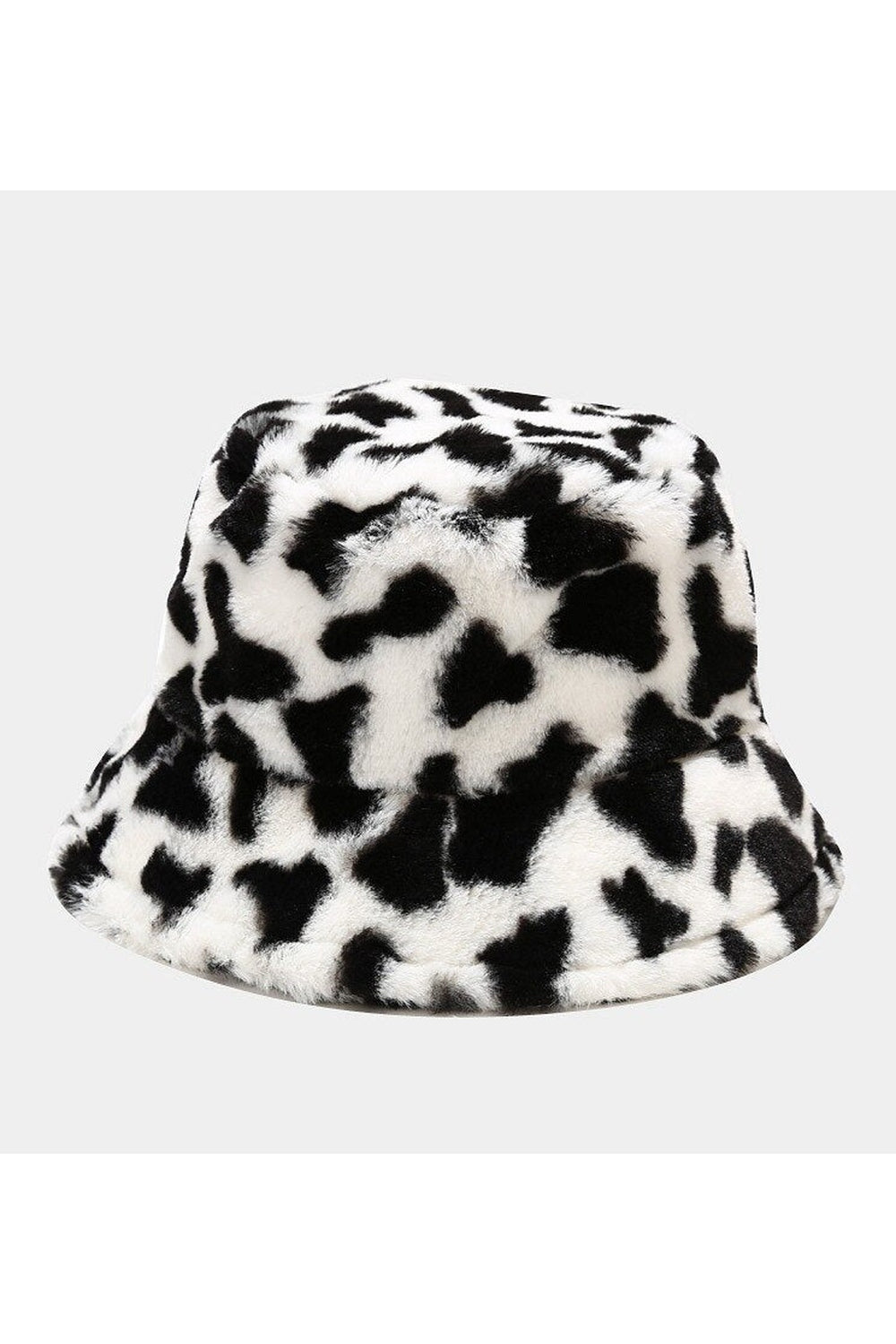 Aesthetic Cow Print Plush Bucket Hat