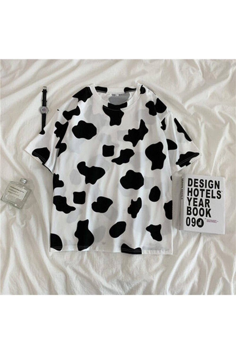 Aesthetic Cow print T-shirt in Bai with elegance.