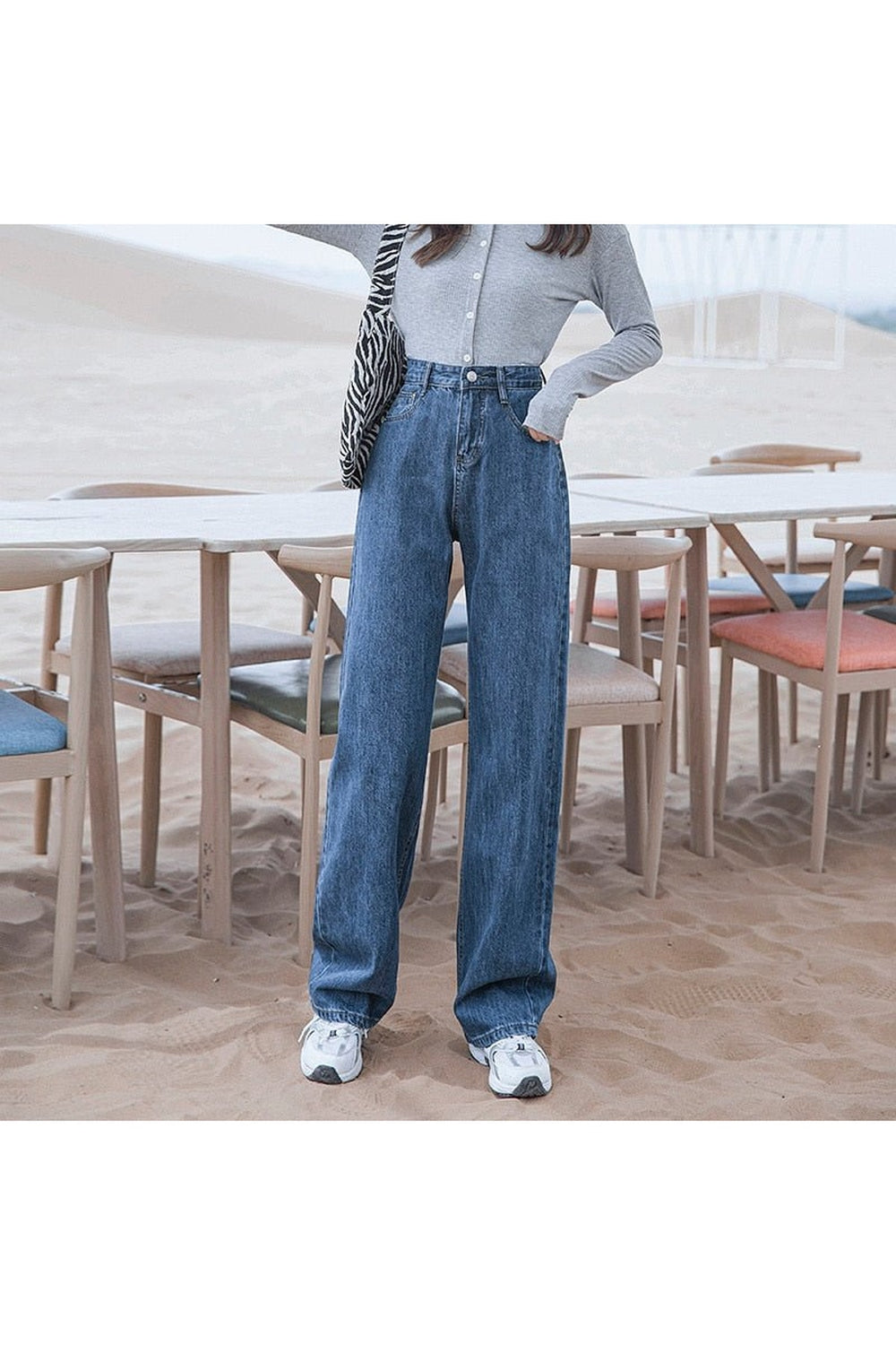 Dark Blue Fall Aesthetic Pastel Colors Jeans, stylish.