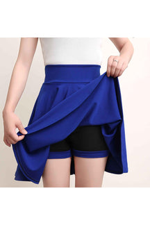 Royal Blue Aesthetic Pleated High Waist Skirt: Elegant.