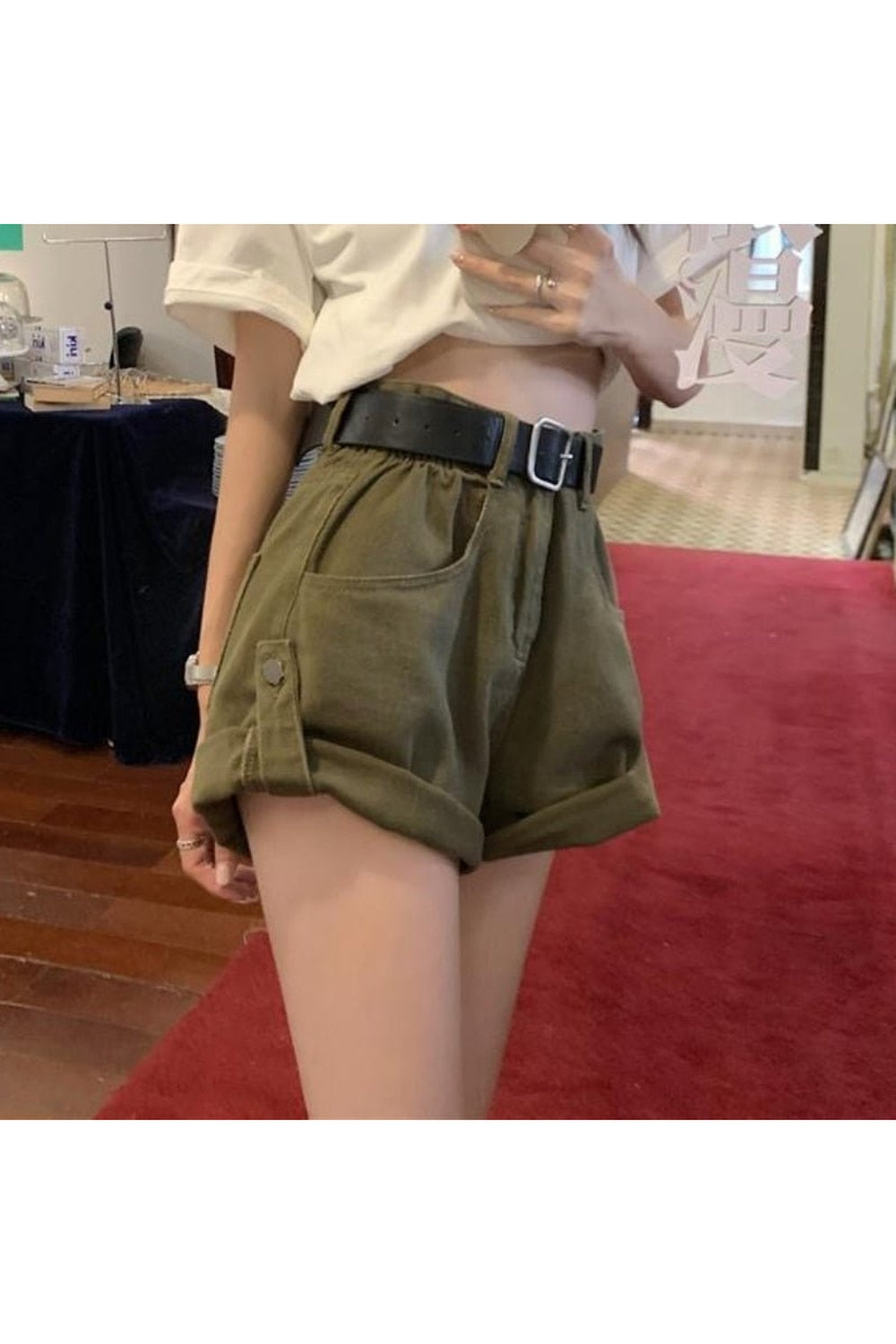 All-match High Waist Denim Shorts