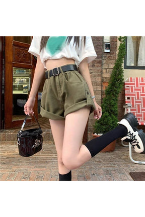 All-match High Waist Denim Shorts