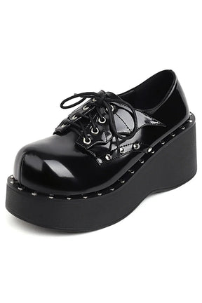 Stylish Alt Black Rivets Ankle Boots in Black.