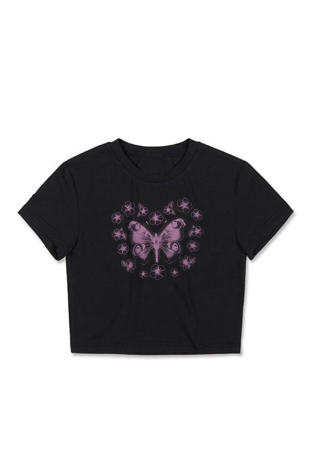 Alt Butterfly Print Summer Crop Top