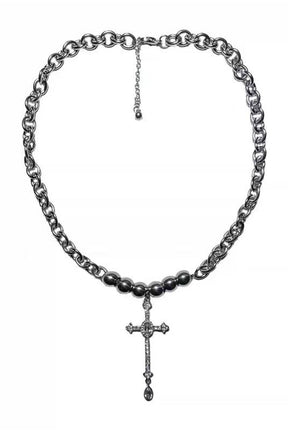 Shimmering Alt Crystal Cross Necklace, Default Title, elegant.