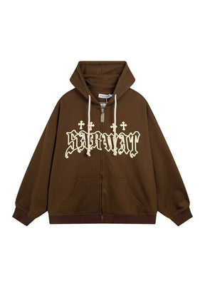 Cozy up in a coffee-hued hoodie.