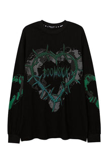 Black Alt Gothic Style Long Sleeve T-shirt stands out.