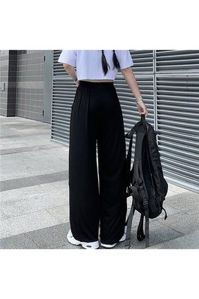 Alt Style Black Butterfly Loose Pants