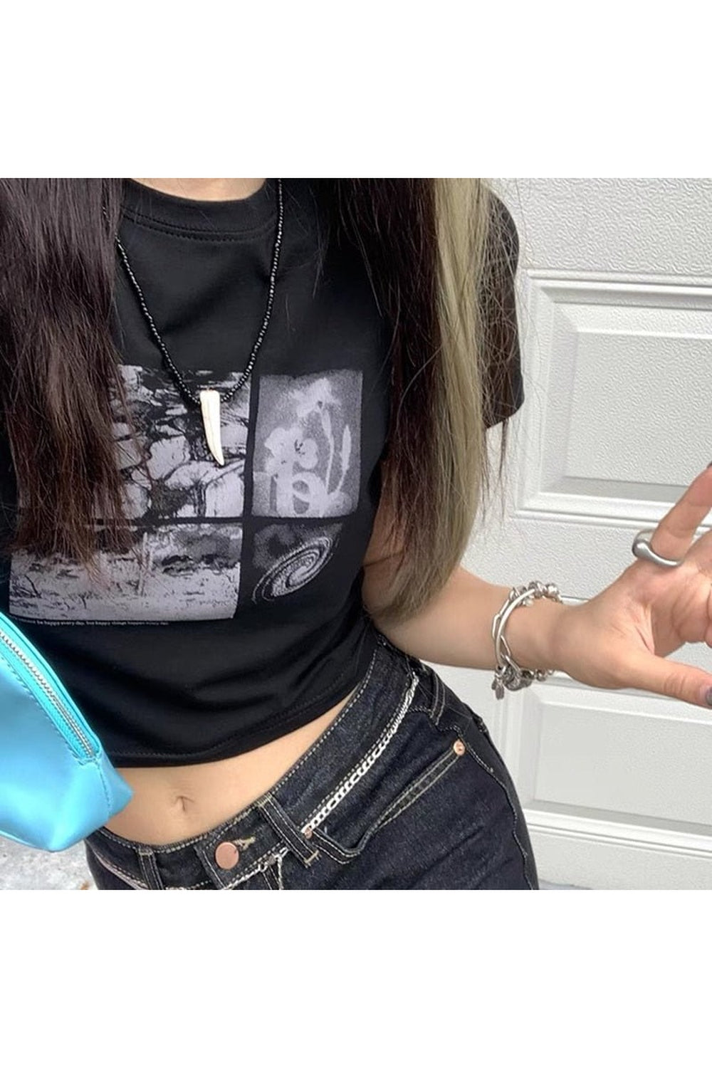 Alt Style Black Crop Top