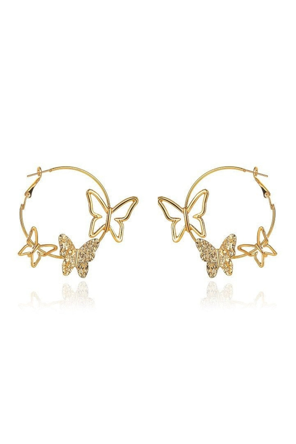 Butterfly-shaped earrings, variant 1, featuring intricate design.