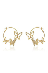 Butterfly-shaped earrings, variant 1, featuring intricate design.