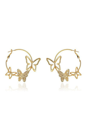 Butterfly-shaped earrings, variant 1, featuring intricate design.