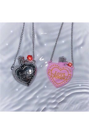 Alt Style Love Bottle Pink Necklace