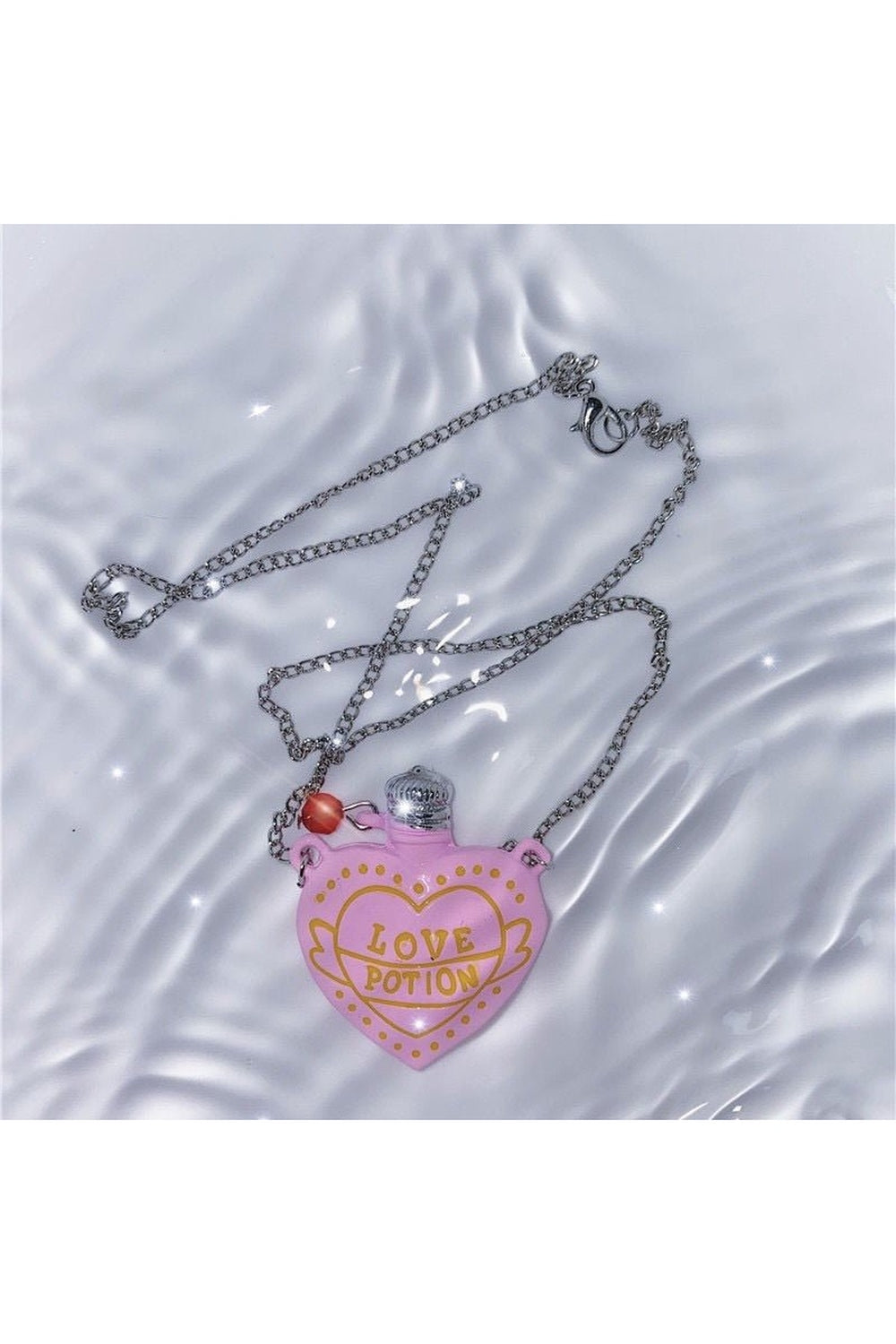 Alt Style Love Bottle Pink Necklace