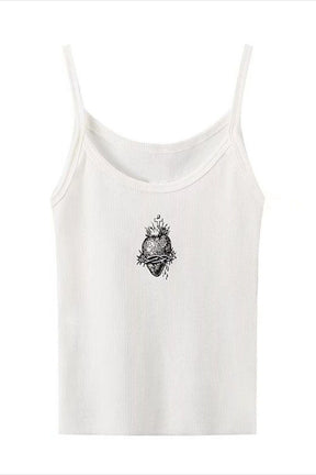 Alt Style White Tank Top