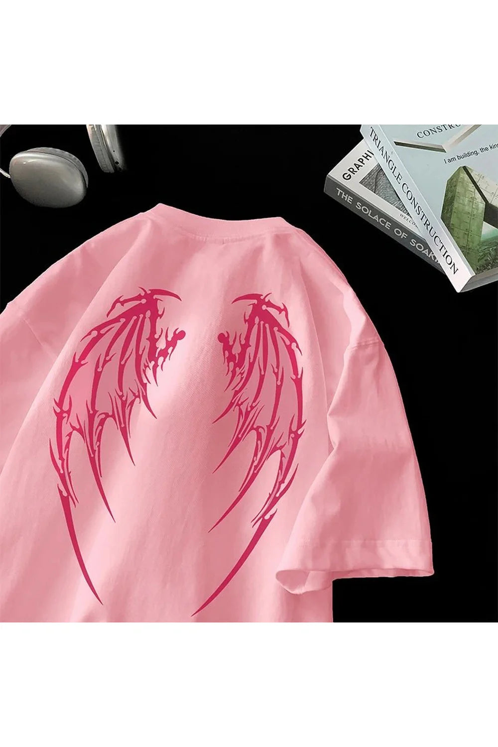 Pink Angel Wings T-shirt for a charming look.