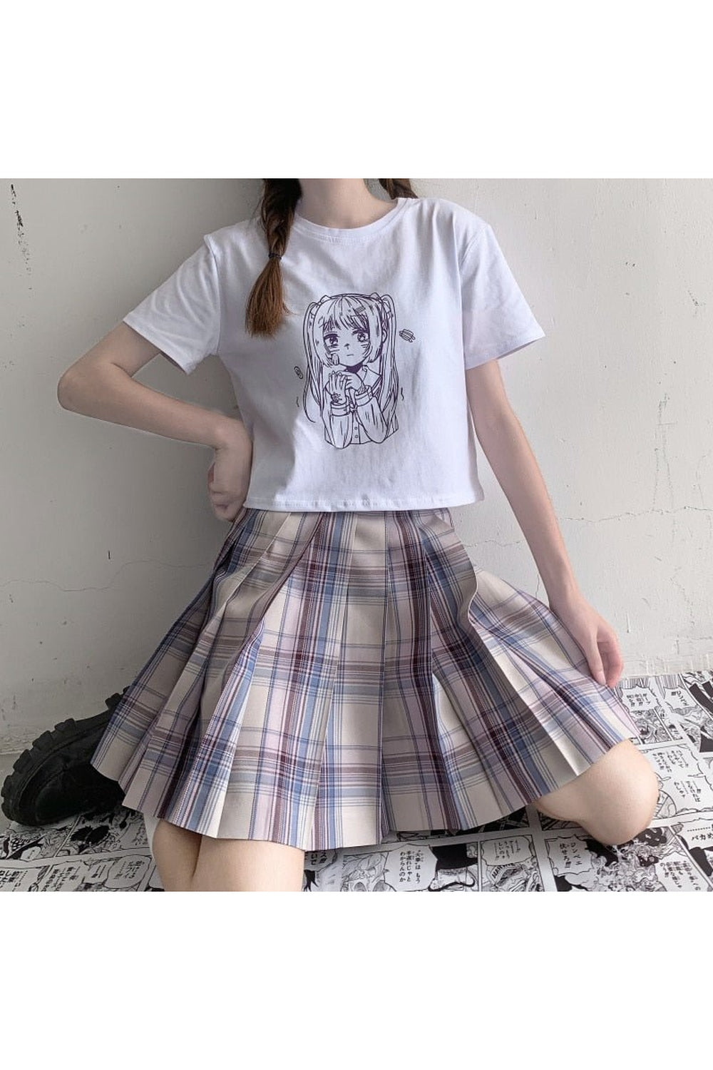 Anime Aesthetic Print T-shirt