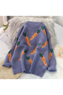 Fall Art Hoe Fashion Knitted Sweater