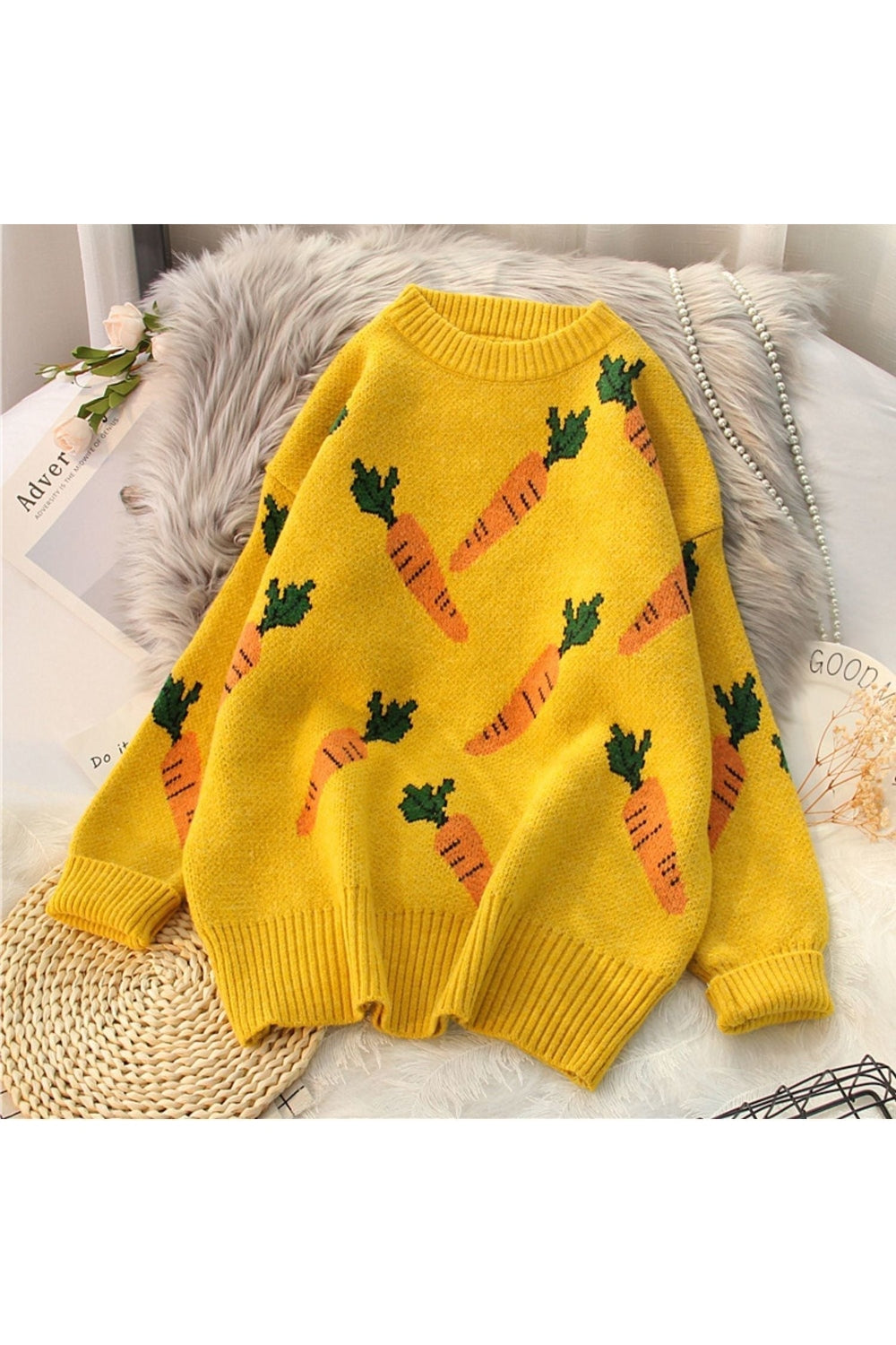 Fall Art Hoe Fashion Knitted Sweater