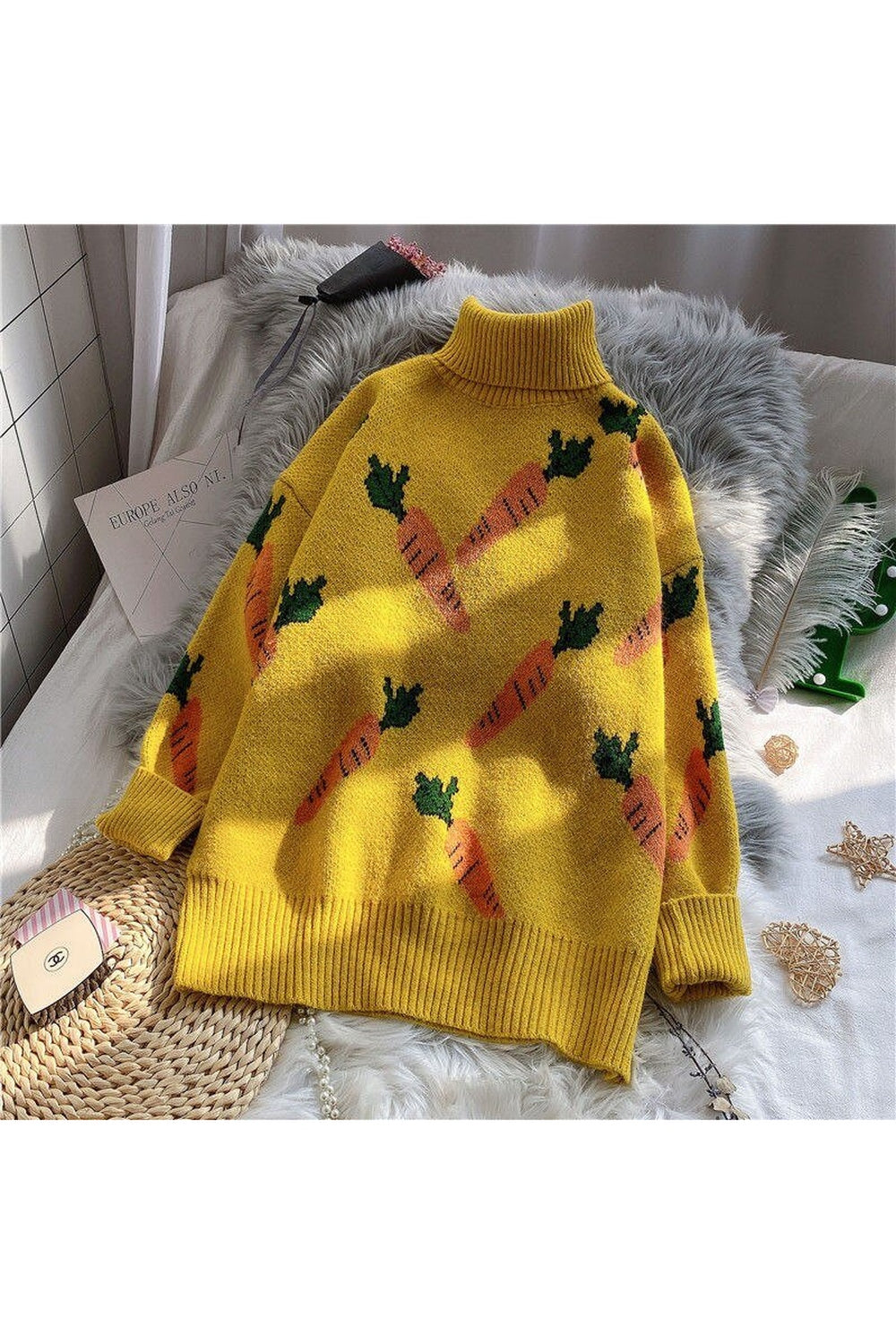 Fall Art Hoe Fashion Knitted Sweater