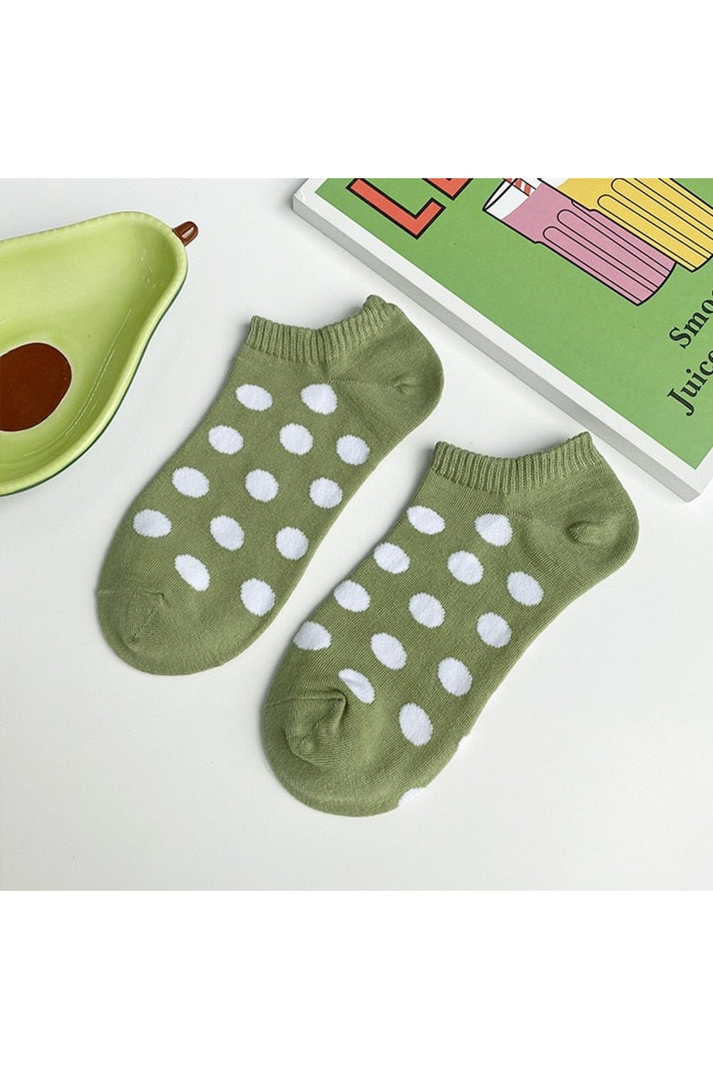 Avocado Green Short Socks