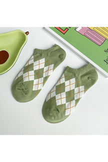 Avocado Green Short Socks