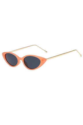 Stylish Baddie Cat Eye Sunglasses in C4 Orange-Grey.