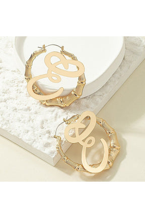 Stylish Baddie Large Earrings, variant E2419-E, golden.