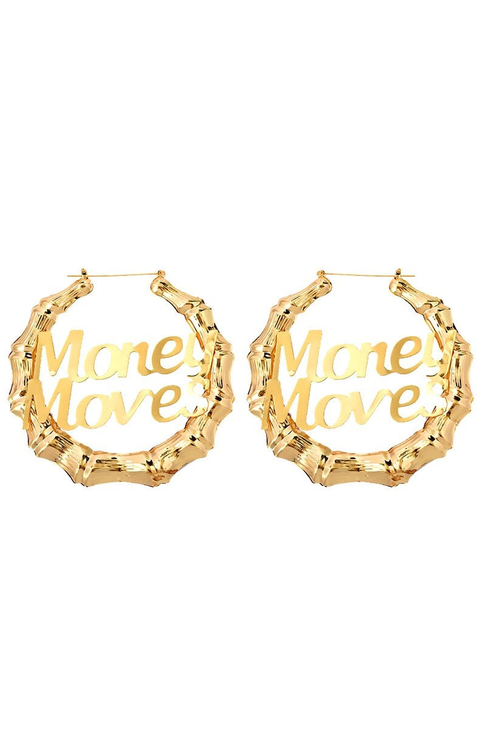 Gold-toned Baddie Stainless Steel Earrings, variant 145005GD.