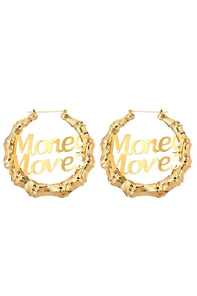 Gold-toned Baddie Stainless Steel Earrings, variant 145005GD.