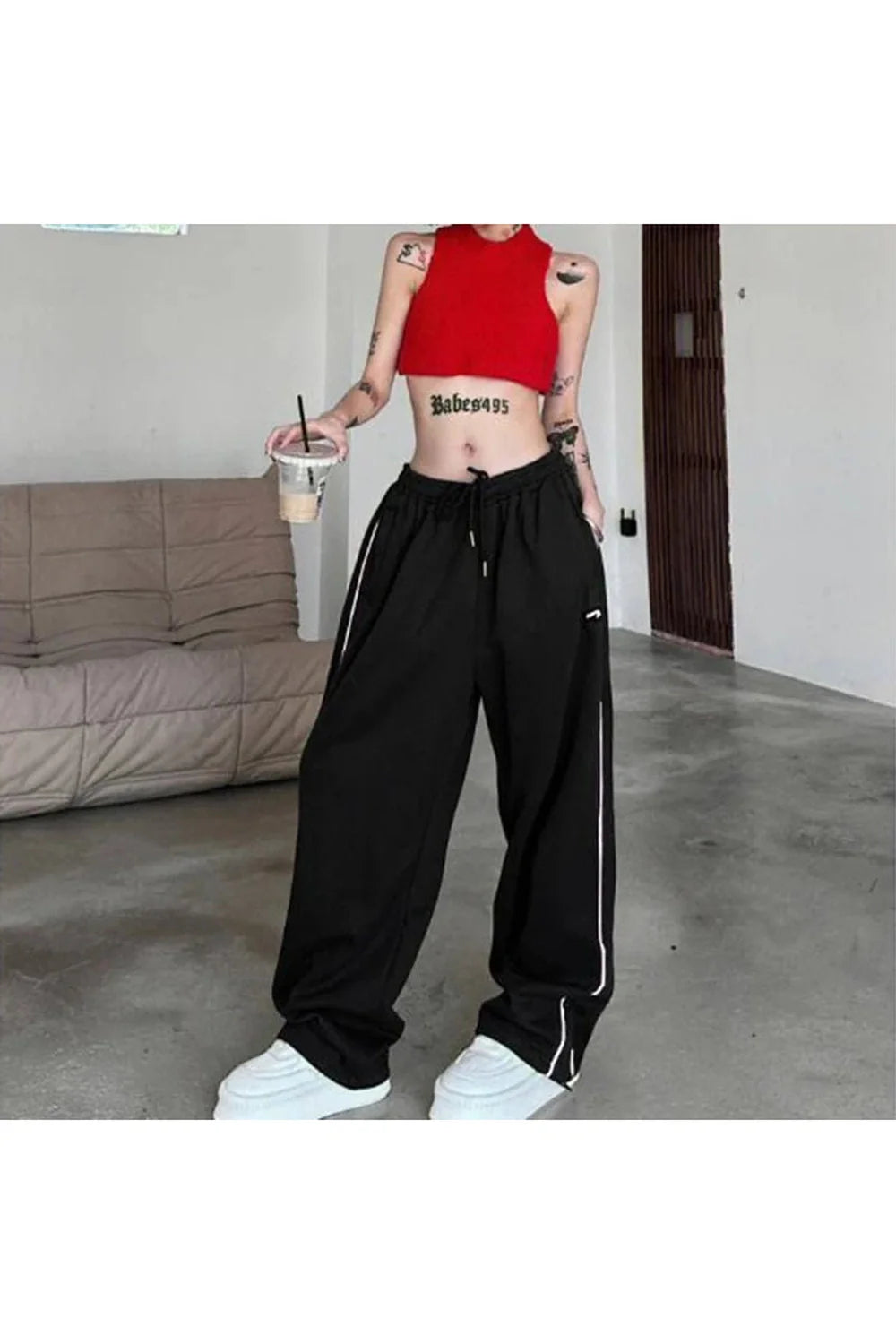 Baggy Jogging Women's Striped Sweatpants