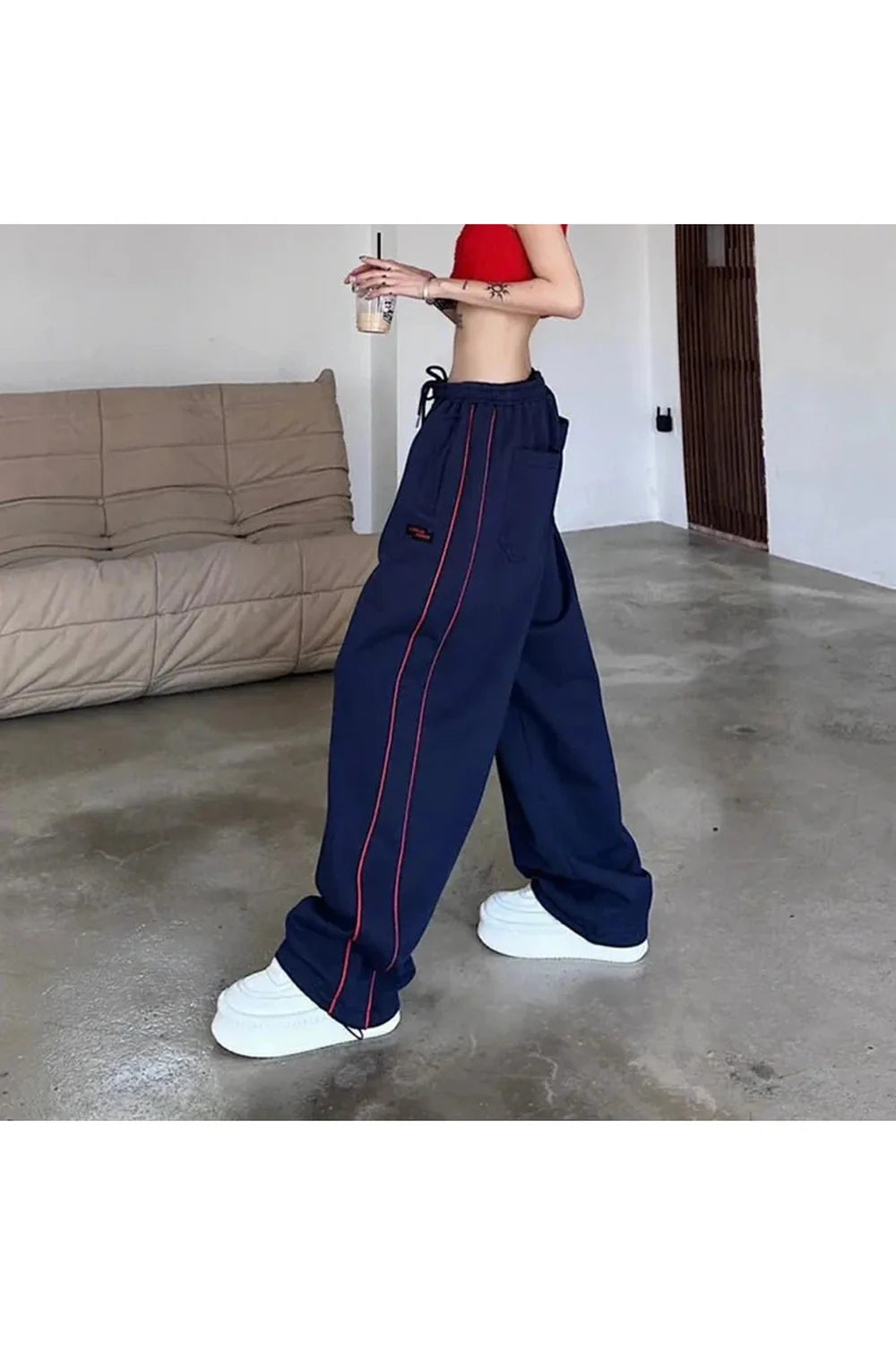 Baggy Jogging Women's Striped Sweatpants