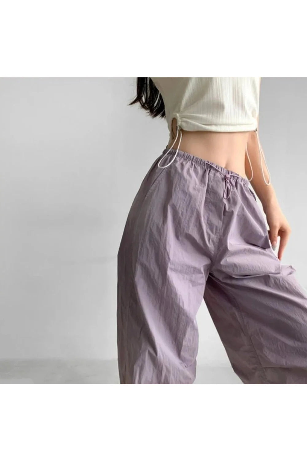 Baggy Lilac Parachute Pants