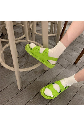 Pastel green Beach Style Sandals evoke summer vibes.