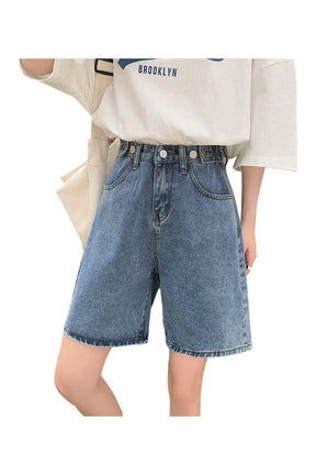 Belted Summer Denim Shorts