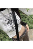 Acubi Black And White Grunge Crop Top