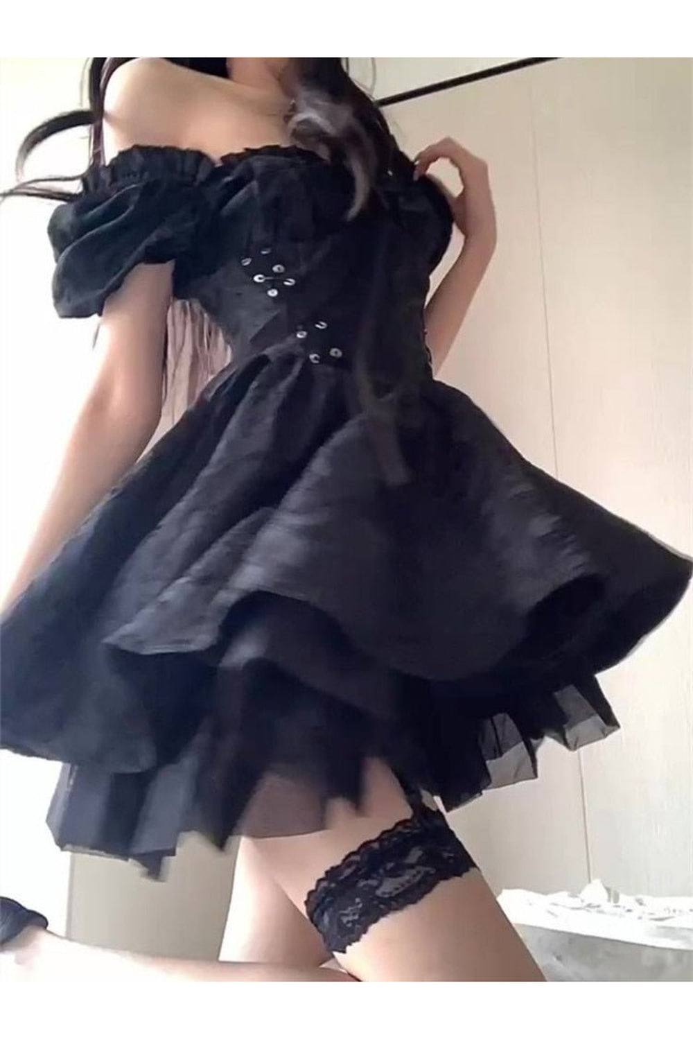 Black Gothic Beach Dress