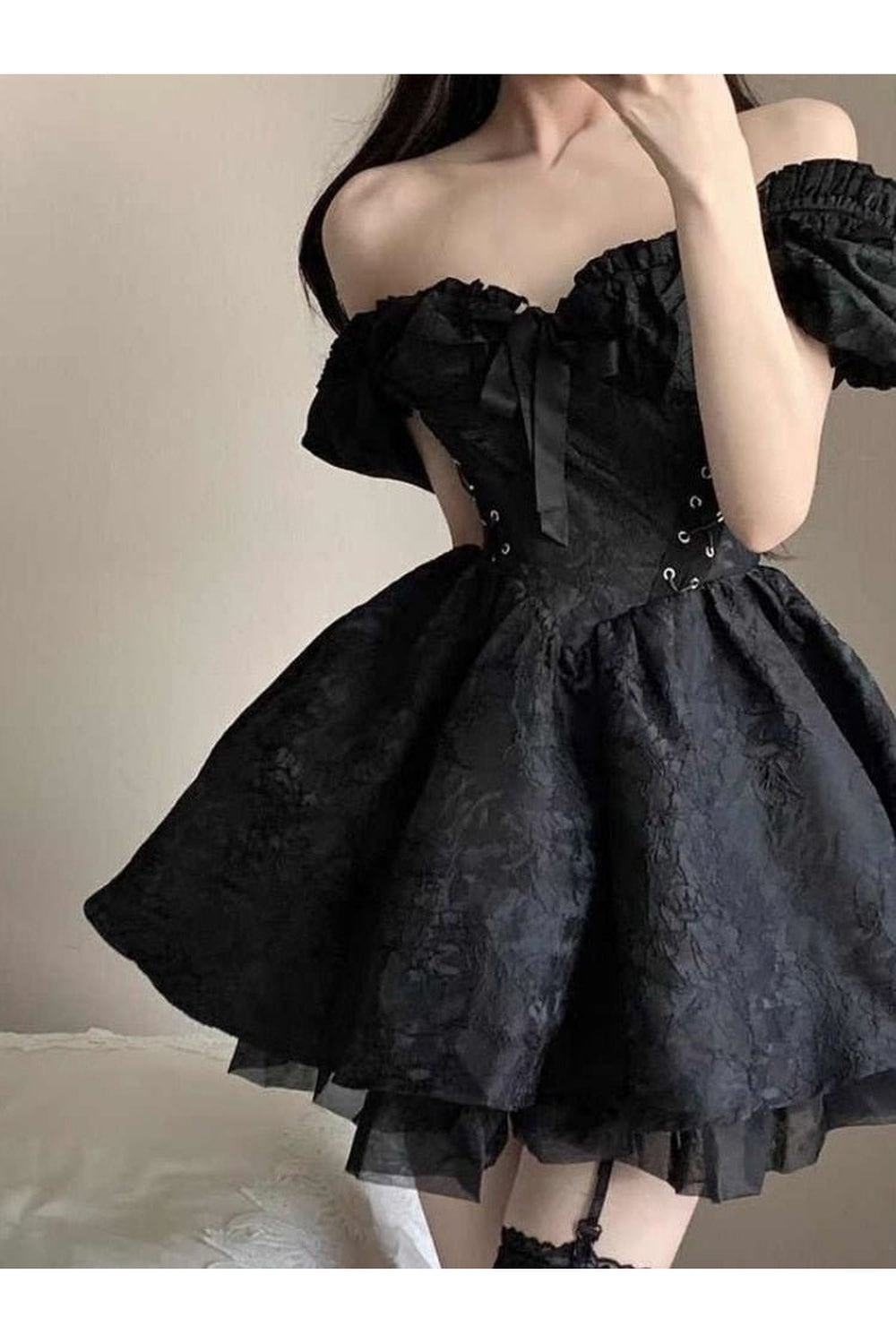 Black Gothic Beach Dress