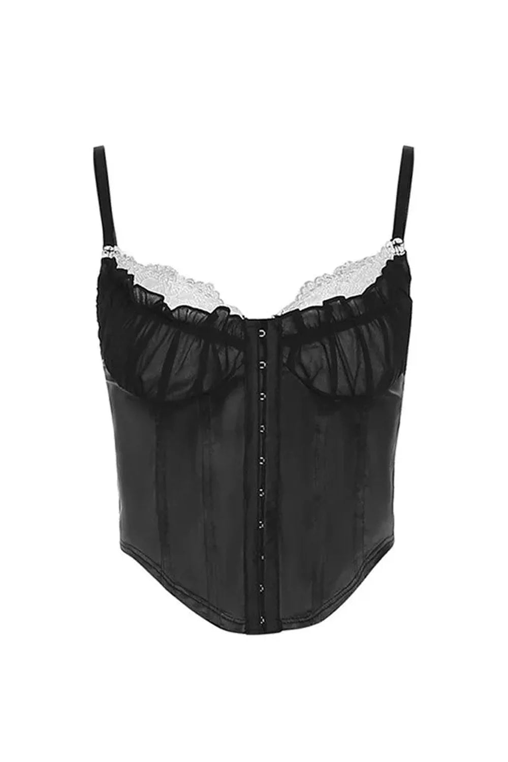 Stylish Black Gothic Lace Camisole Top with lace.