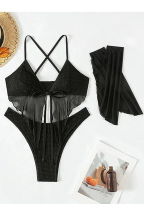 Black Mesh Bikini Set