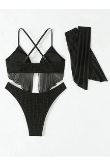 Black Mesh Bikini Set